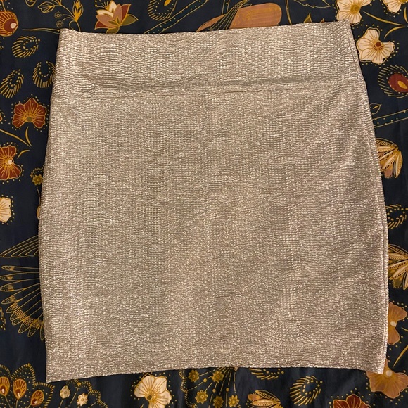 Decree Champagne Color, Shiny mini Skirt XL - Picture 8 of 8